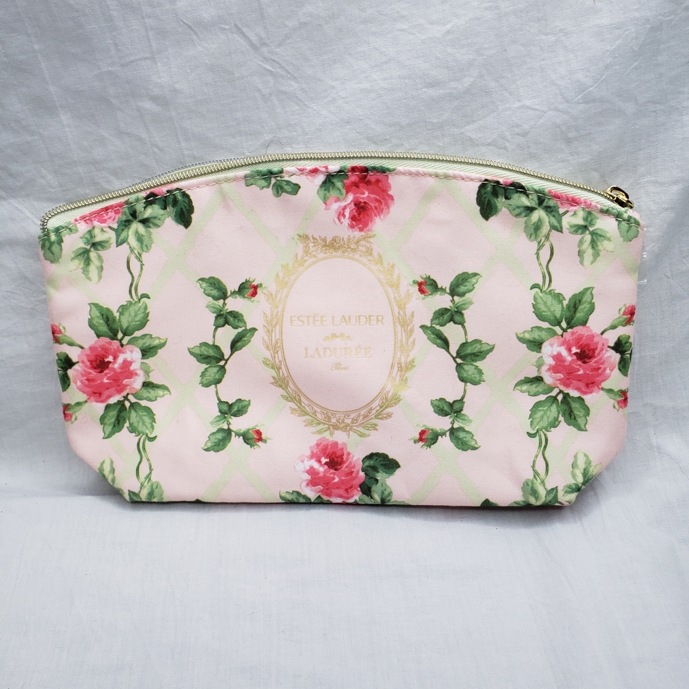 Estee Lauder Laduree Paris Rose Patterned Cosmetic Case